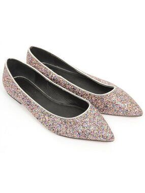 ASOS Women's 8B Multi-Color Glitter Pointed Toe Ballet Flats Cocktail Party